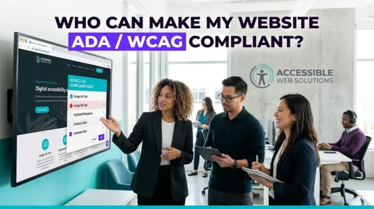Making a website ADA and WCAG compliant with an accessibility specialist