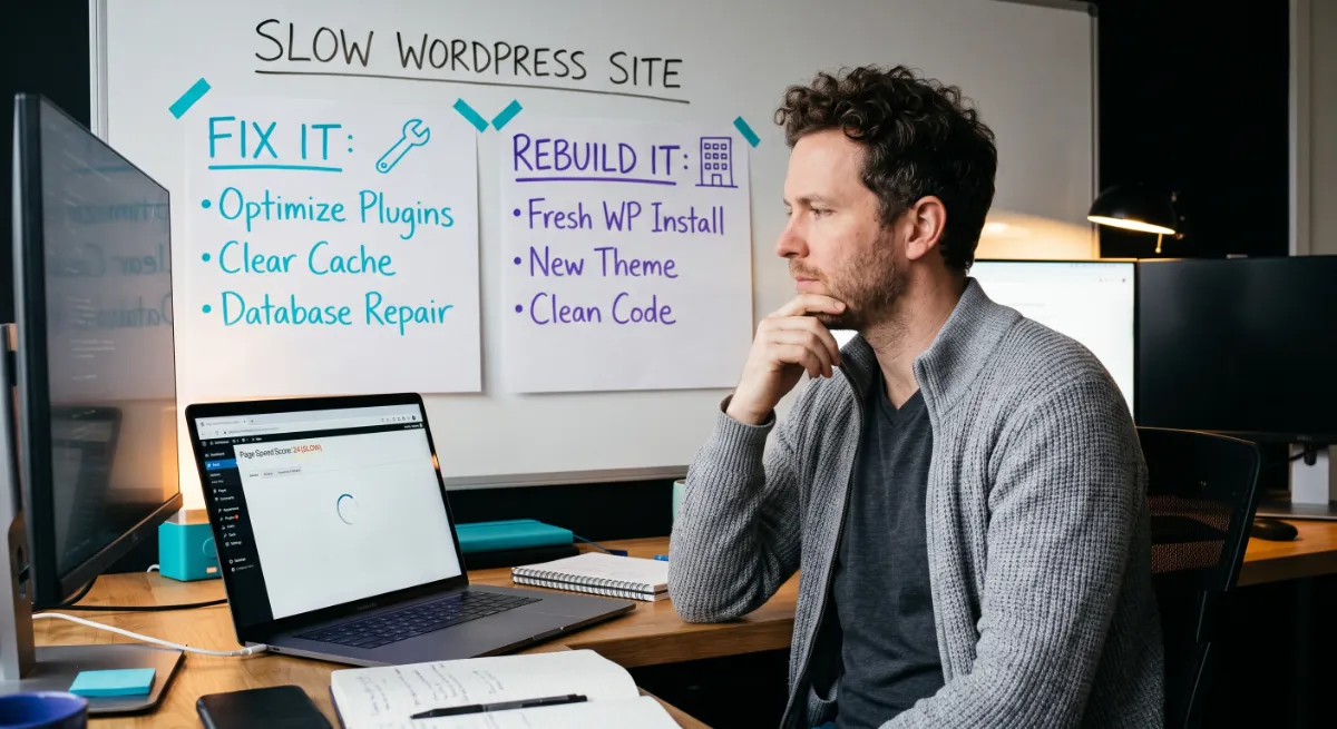 Deciding whether to fix or rebuild a slow WordPress site