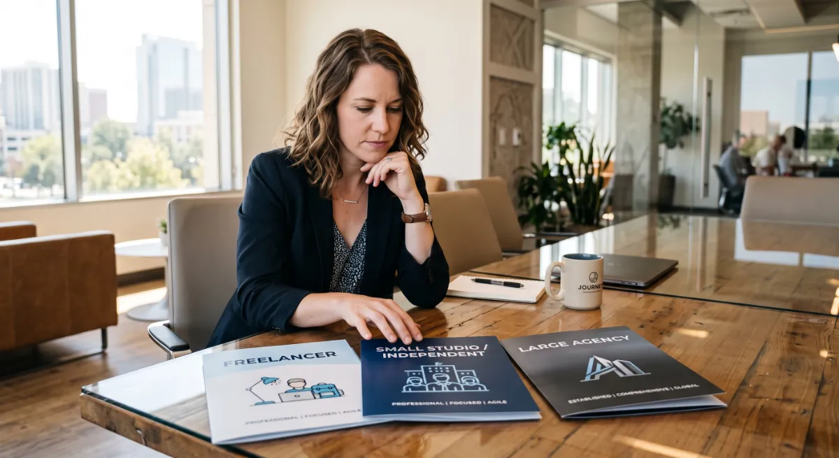 Choosing a freelancer, studio, or agency to build a business website