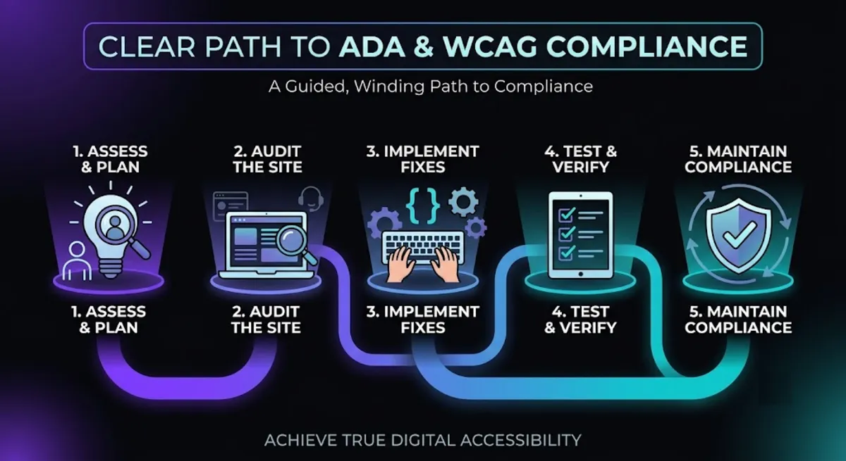 The steps involved in real ADA and WCAG compliance work