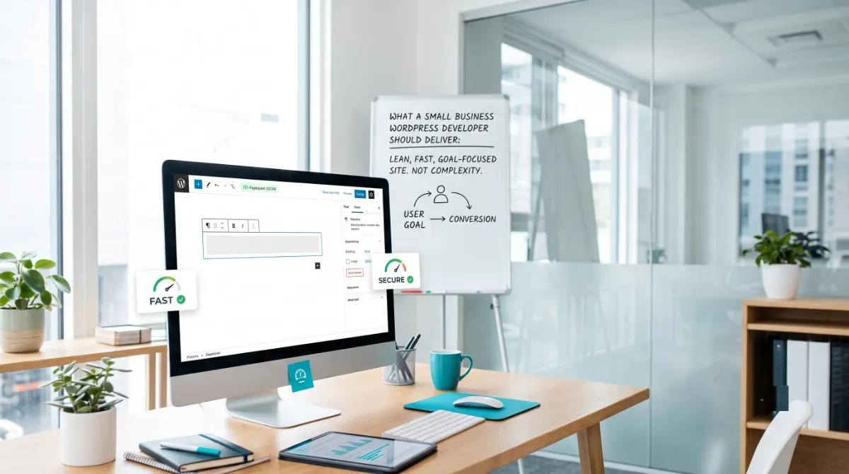 Checklist of what a small business website genuinely needs from a WordPress developer