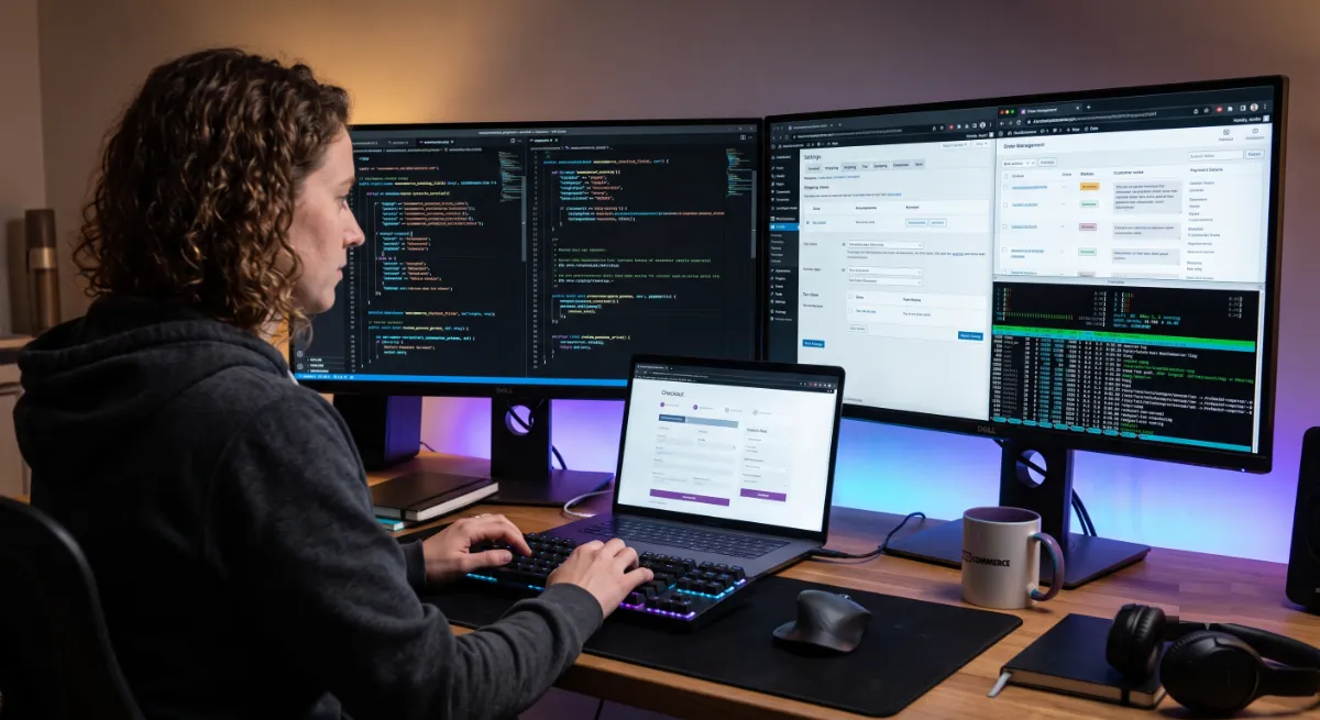 The core components a WooCommerce developer builds for an online store