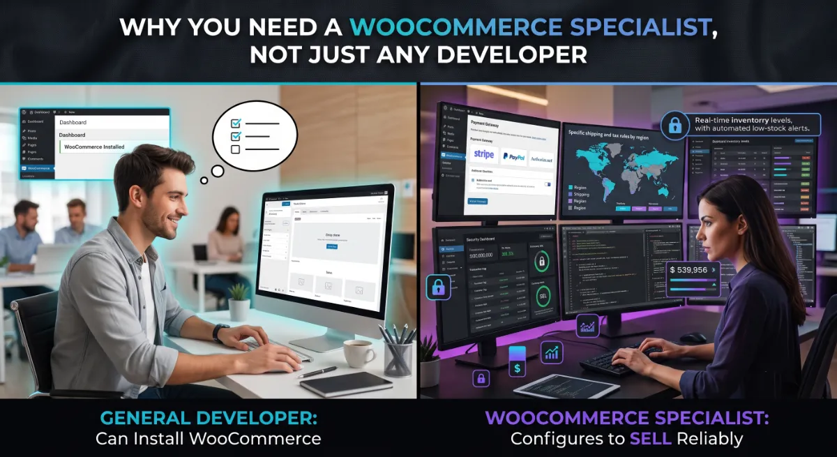 Why a WooCommerce developer specialist beats a general WordPress developer for a store