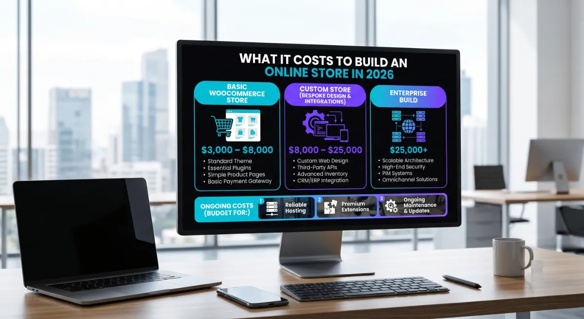 2026 cost ranges to hire a WooCommerce developer to build an online store