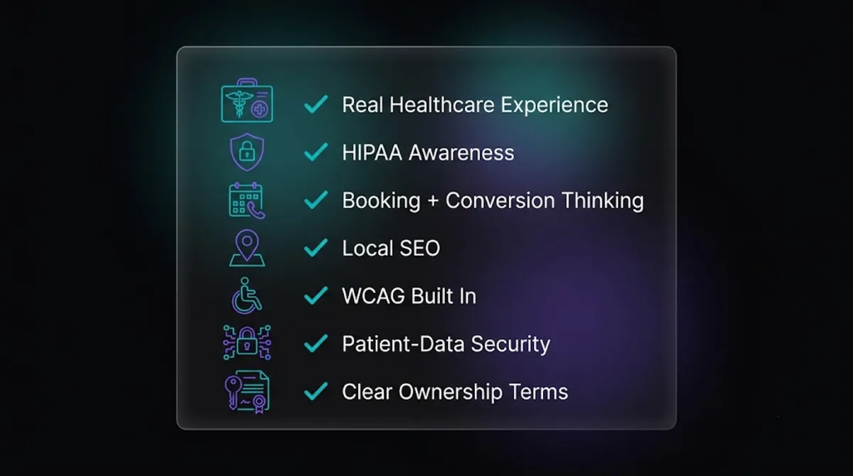 Seven things to look for before hiring a medical practice website developer