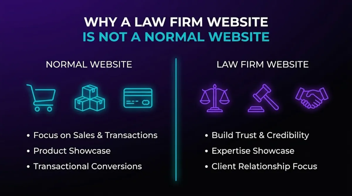 Why a law firm website is different from a normal website