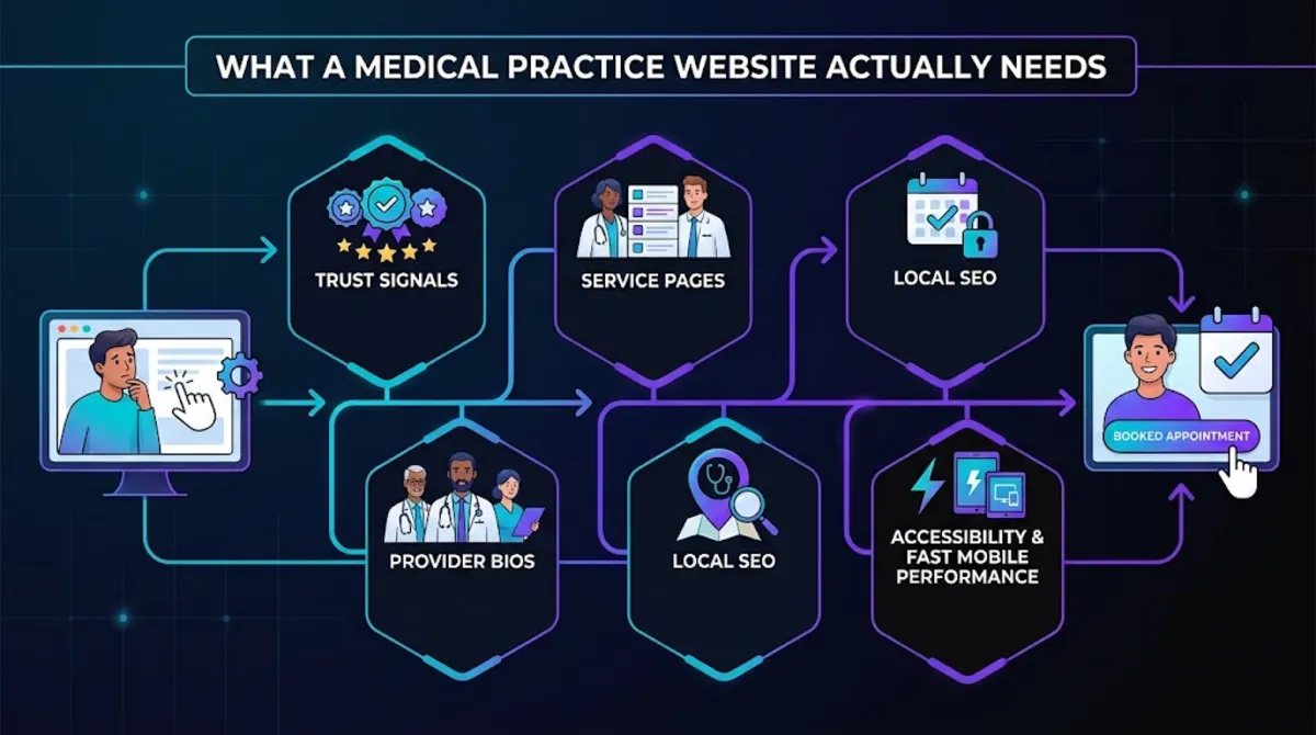 What a medical or dental practice website needs