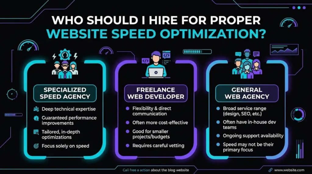 A specialist performing a proper website speed optimization