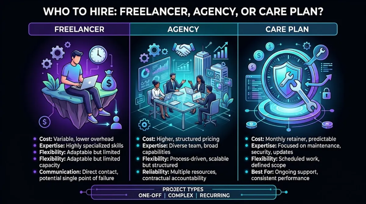 Who to hire to maintain and manage a WordPress website