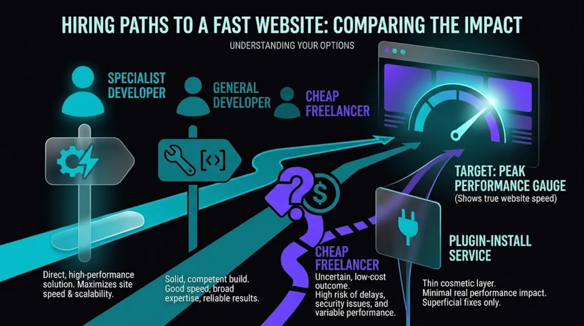 Who to hire for a website speed optimization